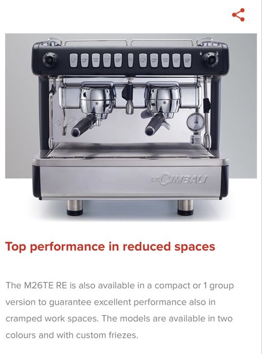 Máquina de café profissional La cimbali+moinho casadio 64