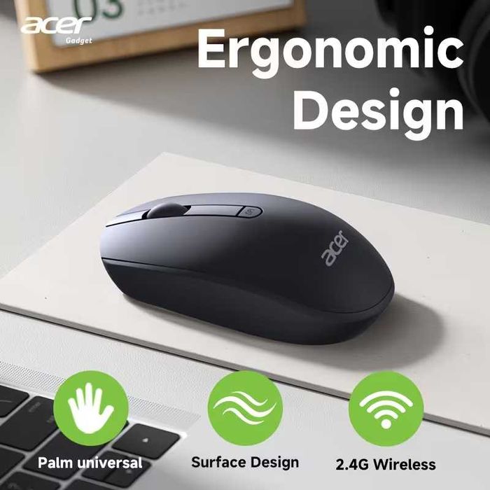 Бездротові мишки: ACER OMR280 2,4GHz Black; Ugreen 2,4GHz Bt 5.2 Black