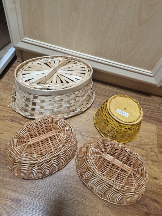 Koszyki.wiklinowe pleciony koszyki PRL. Stare unikatowe