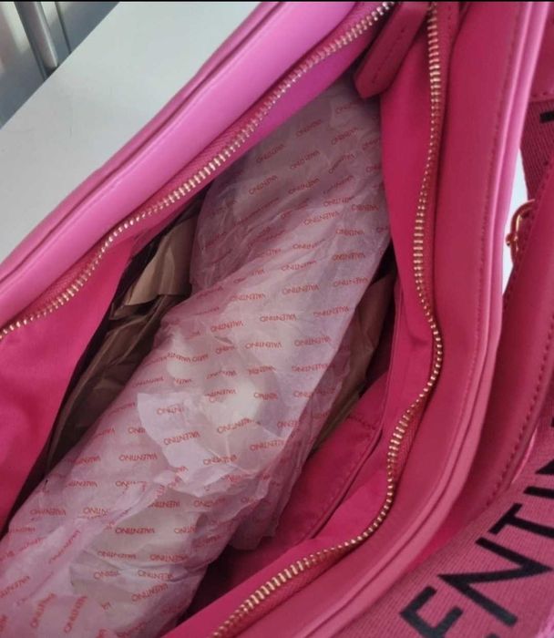 Elegancka duża torebka damska Valentino logowana nowa