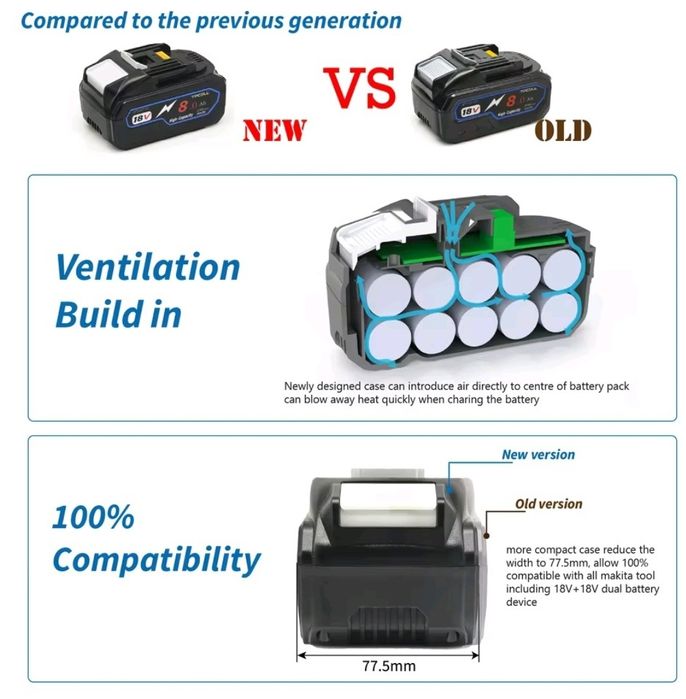 Плата BMS, коопуса  21v для Makita.Ремонт АКБ, балансування, перепаков