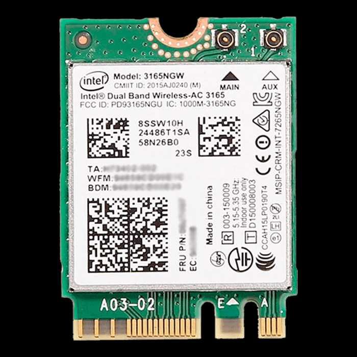 Placa de rede Intel 3165NGW