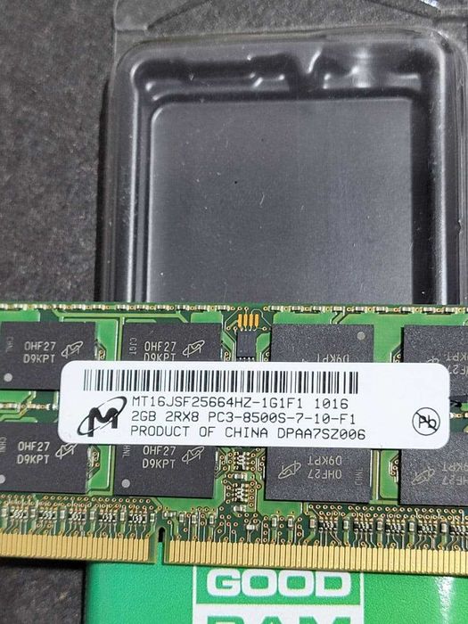 Micron SODIMM DDR3 2Gb 1066MHz 8500s CL7 (MT16JSF25664HZ-1G1F1)