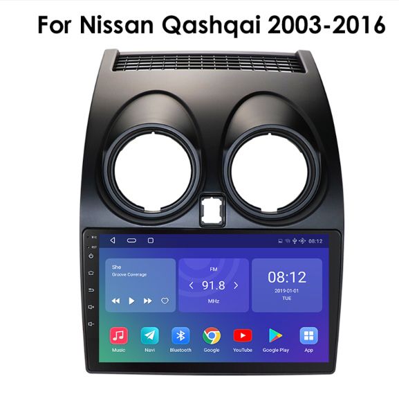 Автомагнитола android Nissan Qashqai X-Trail Android 12 Wi-Fi