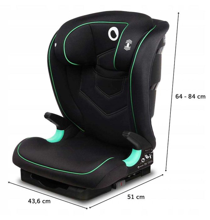 FOTELIK SAMOCHODOWY LIONELO NEAL I-Size 100-150 Cm Isofix, Pochylany