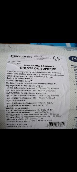 Мембрана дахова гідробар'єр гідроізоляція Strotex Supreme 170 Стротекс