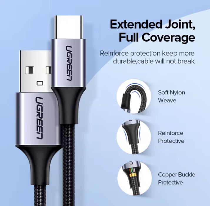 Кабель Ugreen USB A до USB C (type c) 3м