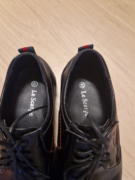 Buty eleganckie chłopięce męskie rozmiarze 40 czarne