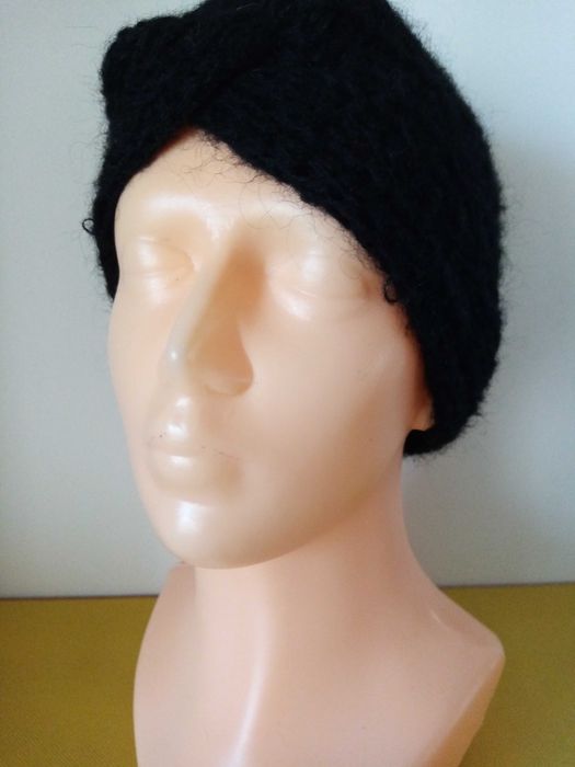 Turban, opaska; handmade; rękodzieło; moher
