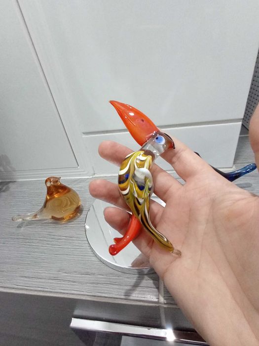 Figurki szklane ptaki