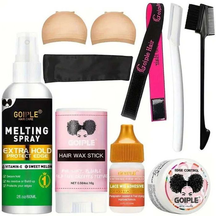Kit Produtos de estilo para peruca de renda bastão de cera de acabamen