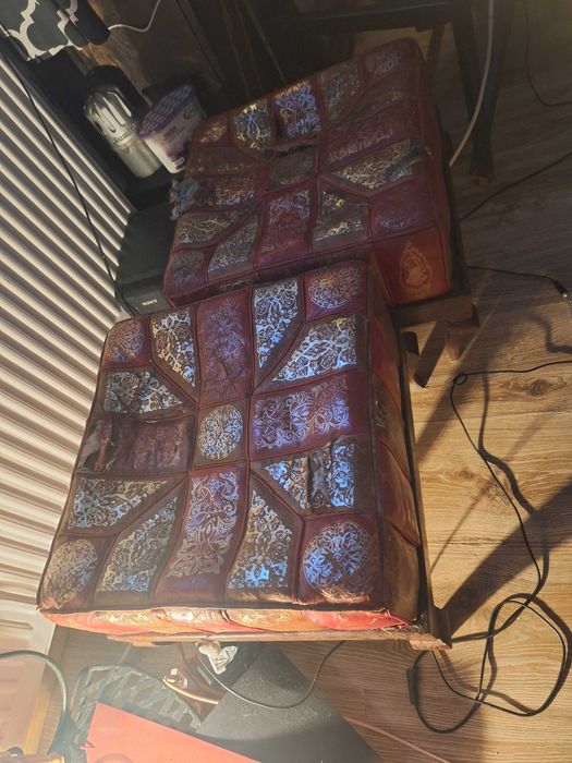 Pufy indyjskie styl indyjski oryginalne z Indii