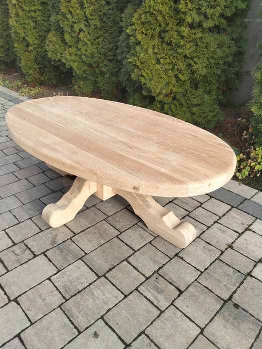 Stolik kawowy dębowy oczyszczony