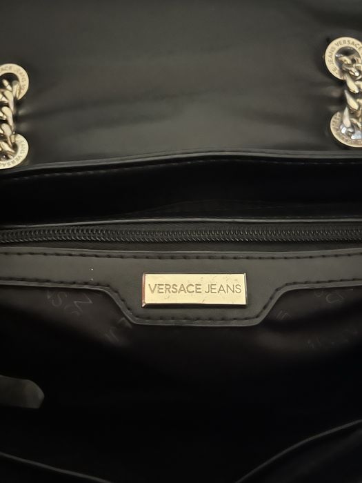 Bolsa versace preta com dourado