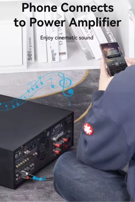 Аудио кабель "Vention" AUX mini jack 3.5 к 2RCA (тюльпаны). Длина 3 м