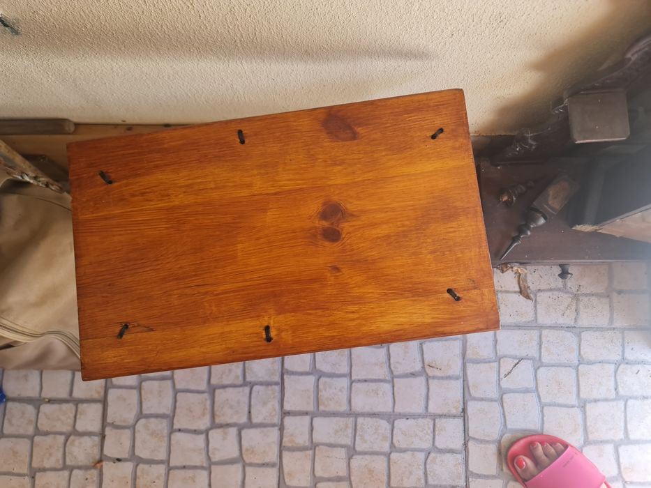 Banco metal e madeira