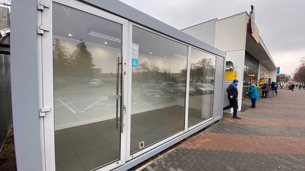 Kontener handlowy do wynajęcia klima, ogrzewanie – dobra lokalizacja!