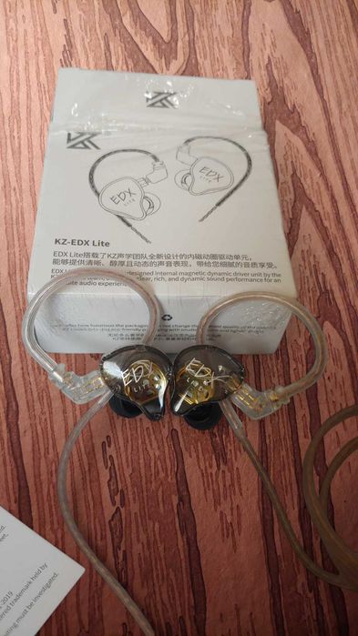 Наушники Супер чистый студийны звук KZ Edx Lite Knowledge Zenith новые