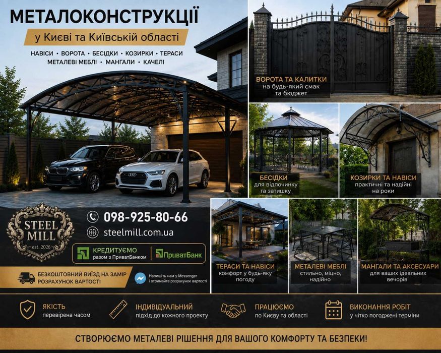 Надійний навіс для дому- швидко та недорого
