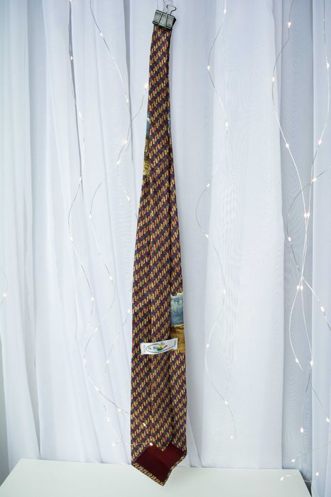 SKANDIA Tie Break jedwabny krawat casual vintage