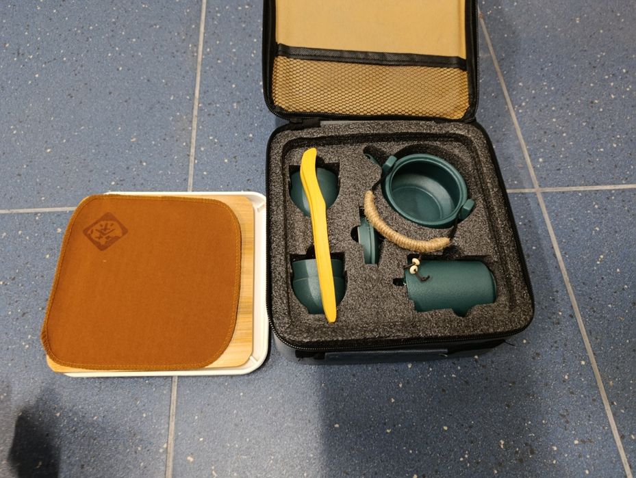 Elegancki Podróżny Zestaw do Herbaty – Ceramiczny, Styl Gongfu Cha + E