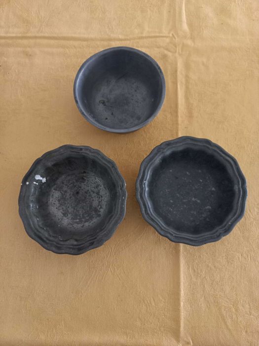 3 Decorative Tin Goblets