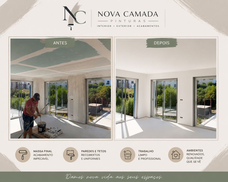 Pinturas, Reboco, Alisamento de Paredes, Remodelações