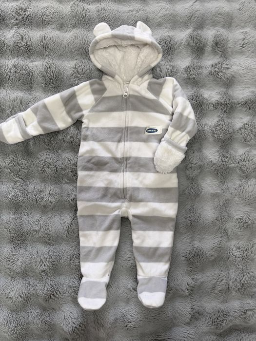 Новий демісезонний флісовий комбінезон з утепленням 6-12 місяців