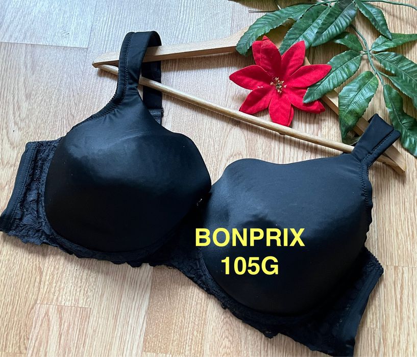 Biustonosz Bonprix 105G na grubszych ramiàczkach modelujący czarny
