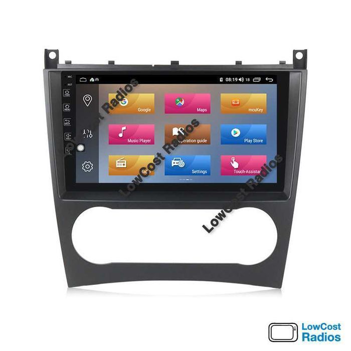 Auto Rádio GPS ANDROID 9' MERCEDES C W203 e W209 | 2004 a 2006 | APPS