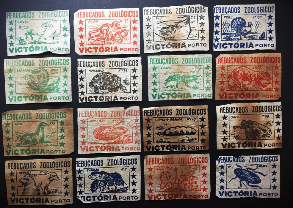 13 cromos antigos de Rebuçados Vitória Zoológicos- Porto **