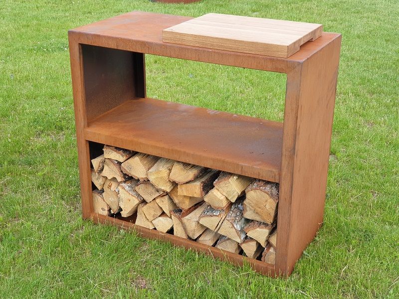 Palenisko ogrodowe Corten z regulowanym rusztem Grill BBQ
