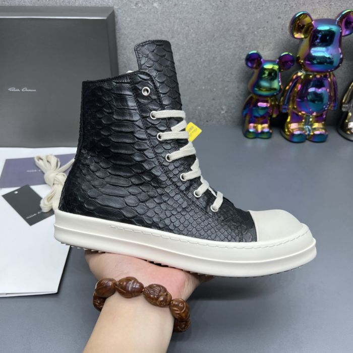 Нові Кеди Rick Owens Ramones High Python Black White/size 40-44/Преміум якість!