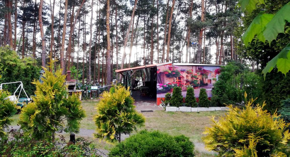 Domek kempingowy nad jeziorem płot, linia brzegowa, 40m-pomost, plaza