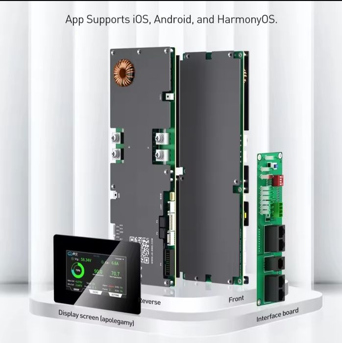 Инверторная БМС JK BMS V19 JK-PB2A16S20P + LCD 4.3  + кабель