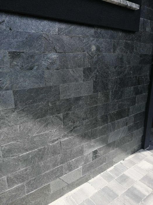 Płytki Łupek Silver Grey Kamień Naturalny 30x10 elewacja ogrodzenie