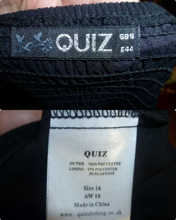 Нарядное вечернее платье Quiz M - L длинное макси в пол с открытыми плечами и спиной шифоновое