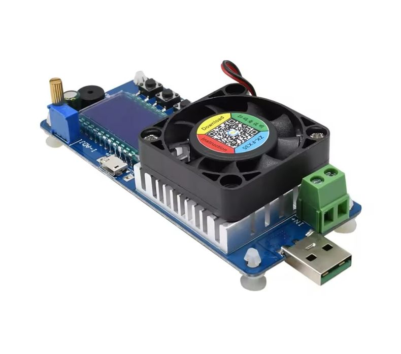 (НОВЫЙ) Электронная USB нагрузка FX35 KZ35 5A 35W Нагрузочный резистор