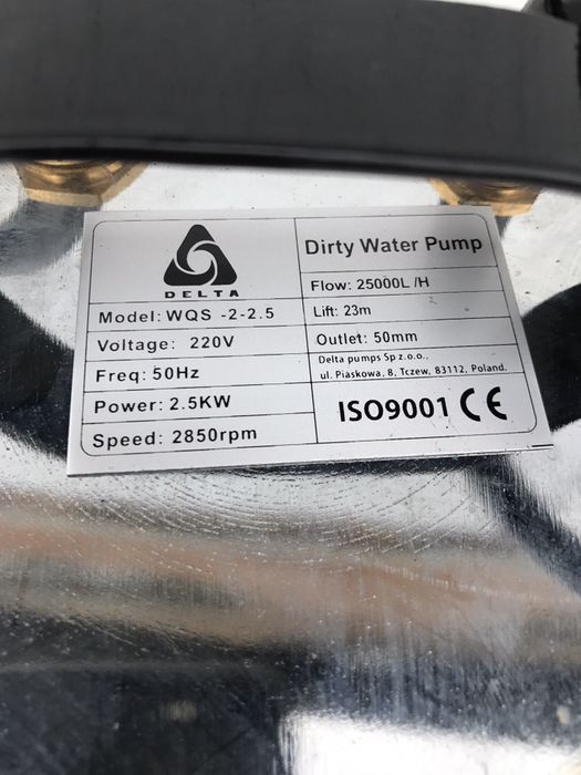 Насос фекальний дренажний для каналізації брудної води WQS 2.5 Delta