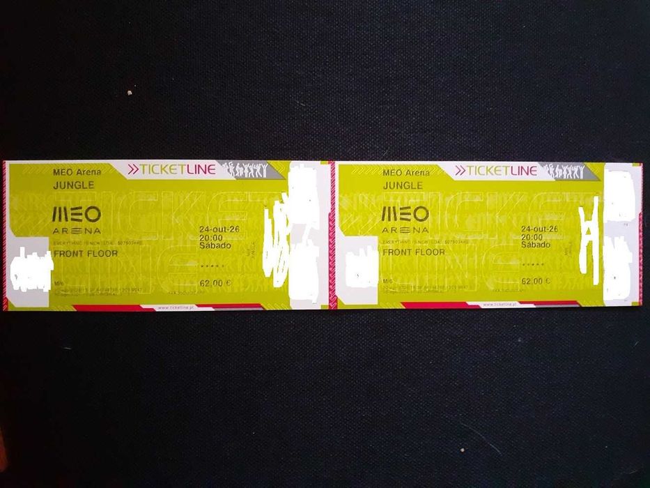 Bilhetes concerto da banda JUNGLE Lisboa