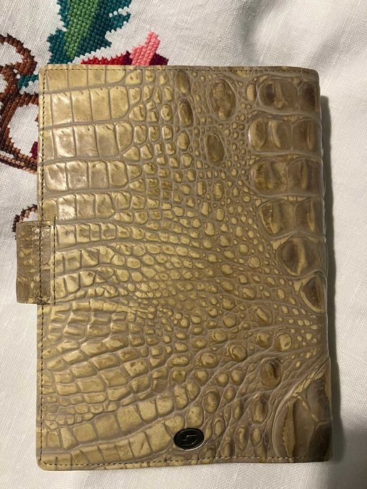 Винтажный кожаный блокнот. Кожа рептилии. Новый. 18*13,5 см.