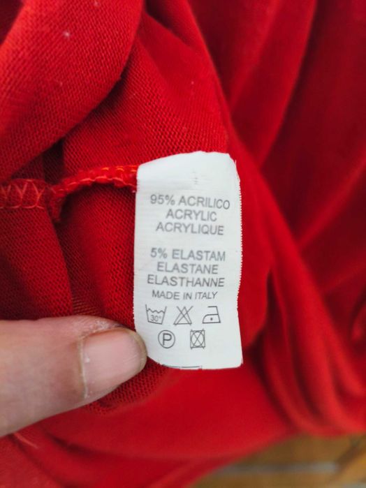 Blusa Meia-Estação Vermelho Terracota "Made in Italy" - Tam. XL