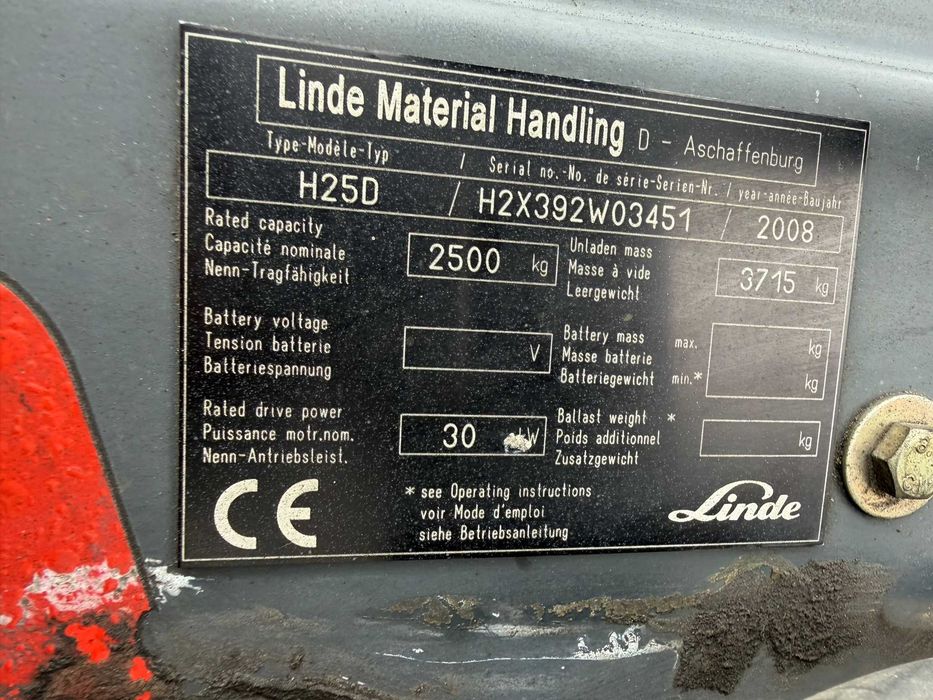 Wózek widłowy Linde H25D diesel + łyzka