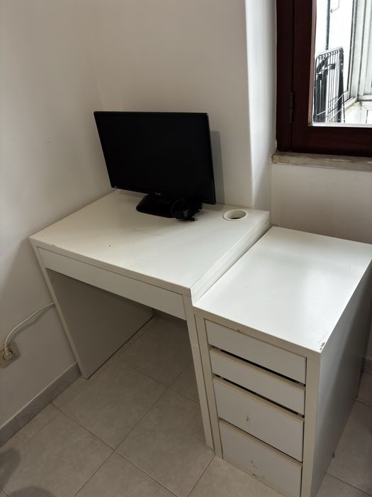 Secretaria branca IKEA completa