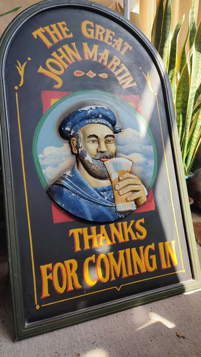 Pintura em madeira "Thanks For Coming In"