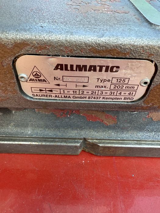 Imadło przemysłowe ALLMATIC Typ 125.