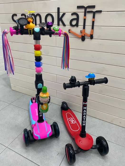 Фара ліхтарик дзвоник стрічки кошик аксесуари на велосипед та самокат