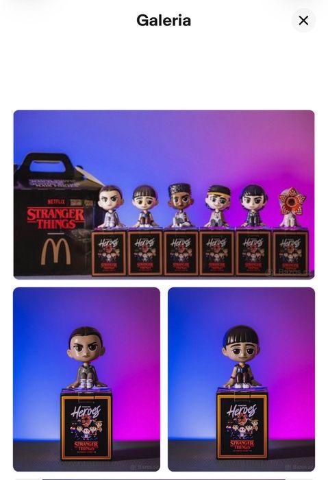 CONJUNTO de 5 bonecos colecionáveis McDonald’s Stranger Things