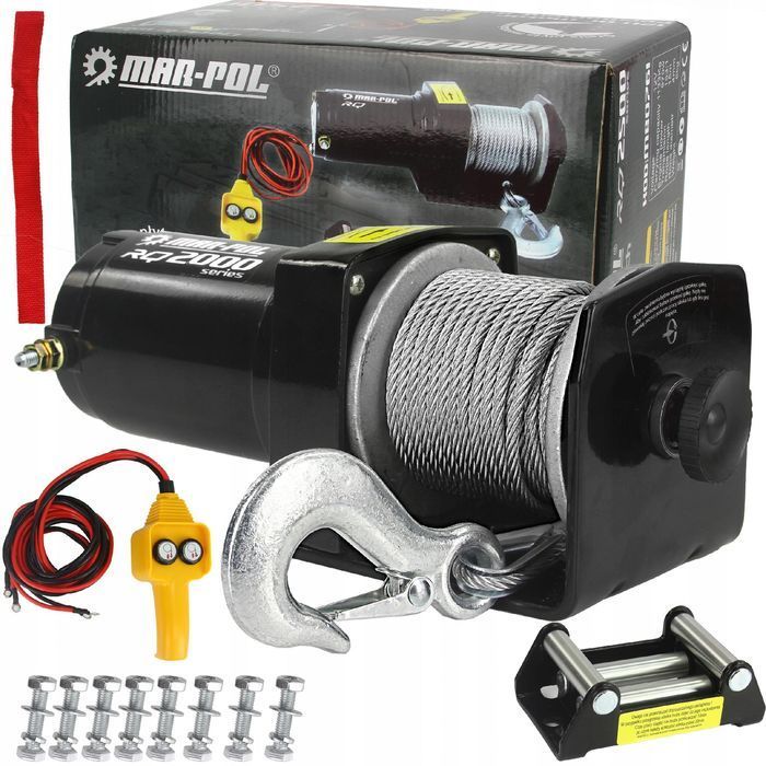 Wyciągarka Wciągarka Akumulatorowa Do Quada 12V 2000Lbs Rq2000