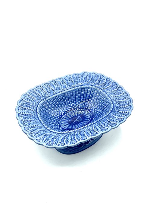 Cesta Azul Trama Basketweave Blue Bordalo Pinheiro
